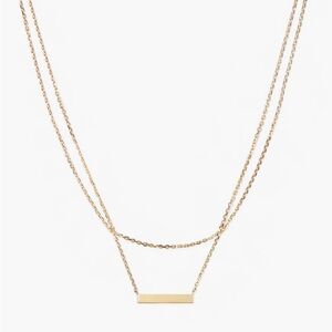 Gold Bar Layered Necklace - Women Jewelry